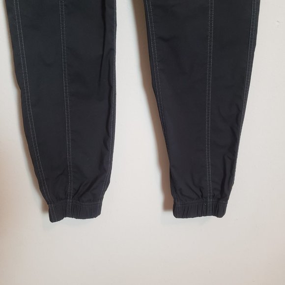 WonderWink WonderFlex Black Embroidered V-Neck Cargo Zip Jogger Scrub Set Small - Picture 9 of 15